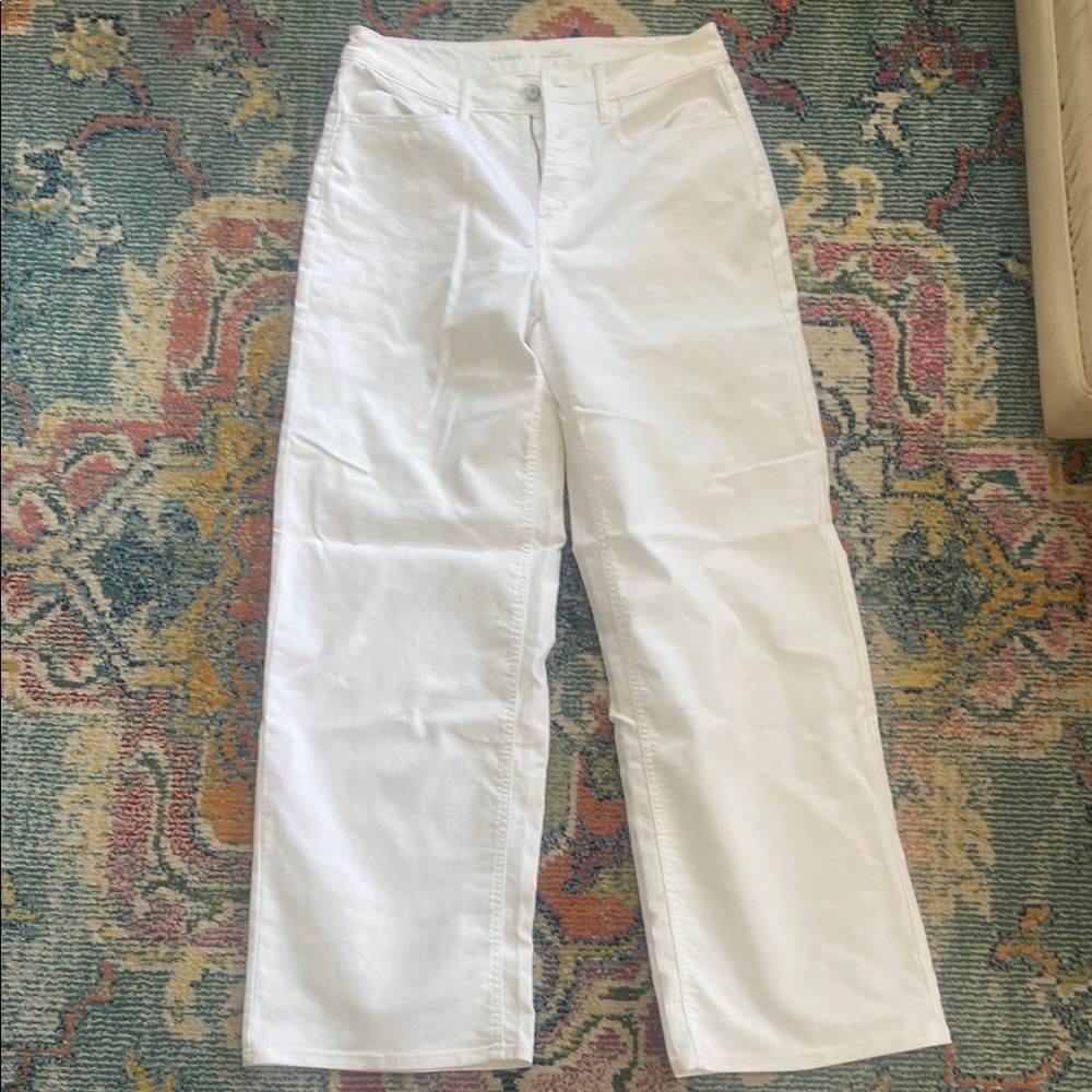 Old Navy Women's White Flare & Wide Leg Jeans